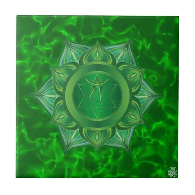Herz Chakra Keramik-Fliese Fliese (Vorderseite)