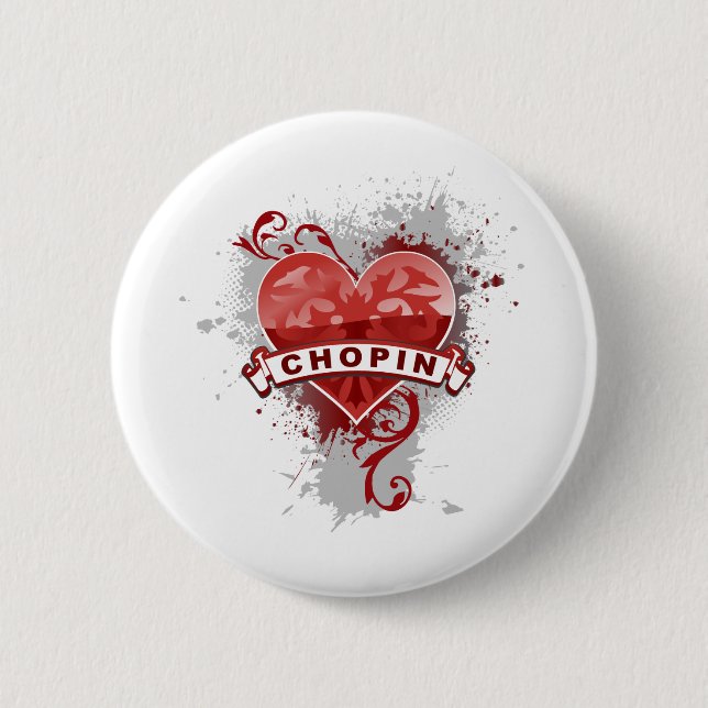 Herz Chopin Button (Vorderseite)