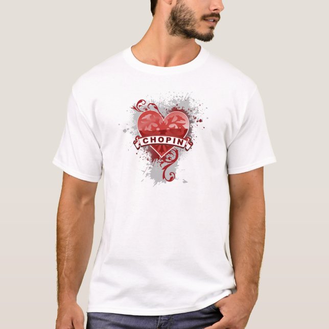 Herz Chopin T-Shirt (Vorderseite)