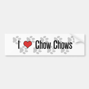 (Herz) Chow-Chowe I Autoaufkleber