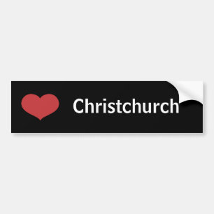 Herz Christchurch Autoaufkleber