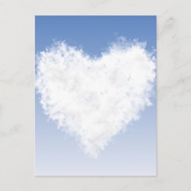 Herz Cloud Postkarte (Vorderseite)