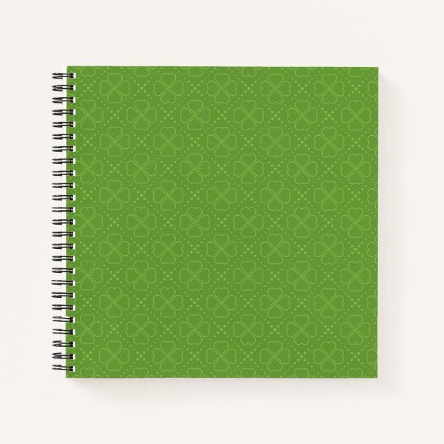 Herz Clover Pattern Notizbuch (Vorderseite)