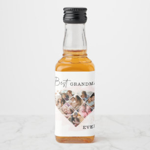 Herz Collage Alkoholflaschenetikett