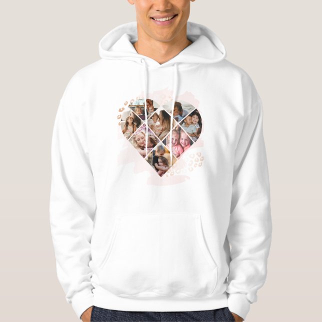 Herz Collage Hoodie (Vorderseite)