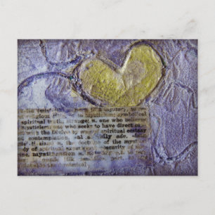 Herz Collage Postkarte