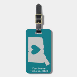 Herz-Connecticut-Staats-kundenspezifischer Gepäckanhänger