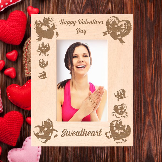 Herz Coquette Valentines Geschenk Laser Holz Geätzte Rahmen (Von Creator hochgeladen)