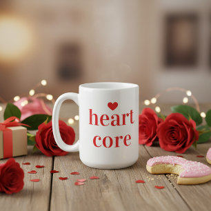 Herz Core Minimalist Valentinstag Kaffeetasse