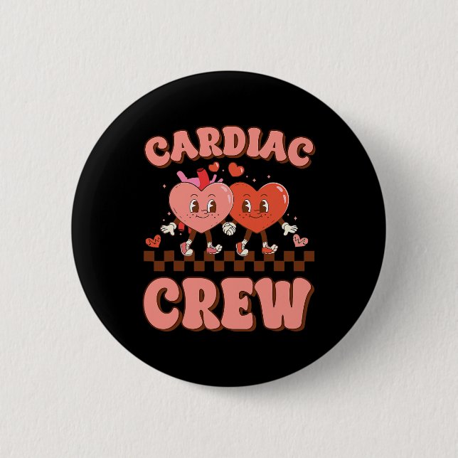 Herz Crew Herz Krankenschwester Echo Tech Valentin Button (Vorderseite)