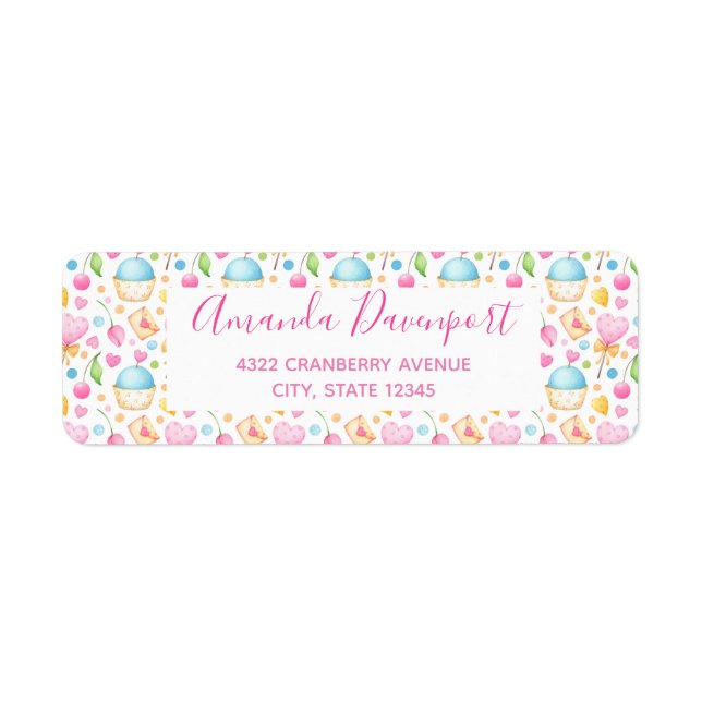 Herz & Cupcakes Sweet Pattern (Vorne)