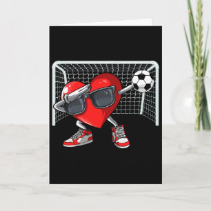 Herz Dab Valentinstag Fußballspieler Liebhaber für Karte