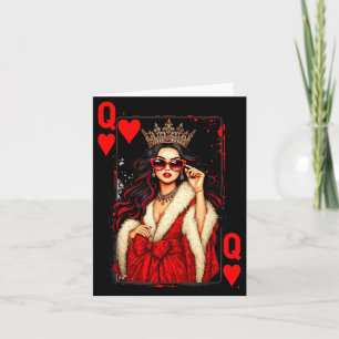 Herz-Dame-Spielkarte Liebes-Valentins-Outfit  Karte