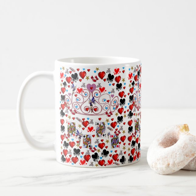 Herz-Dame-Tasse Kaffeetasse (Mit Donut)