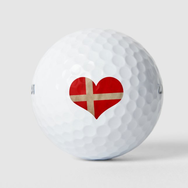 Herz Dänemarks Golfball (Vorderseite)
