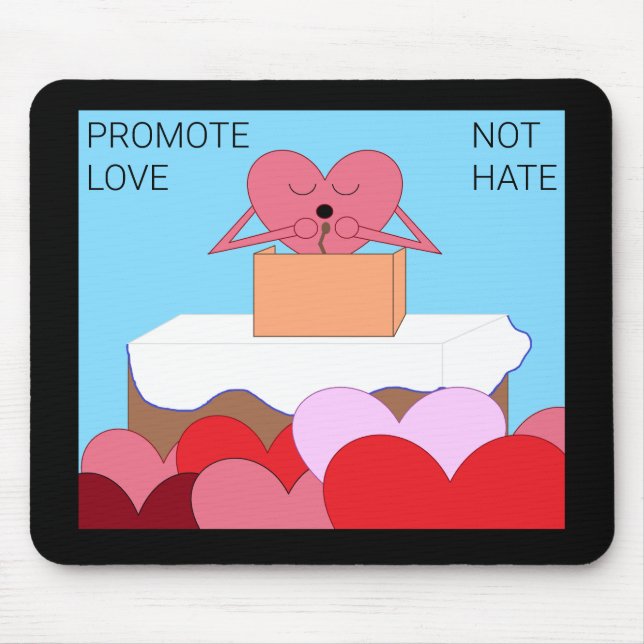 Herz, das eine Rede über Liebe hält: Mousepad (Vorne)
