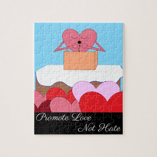 Herz, das eine Rede über Liebe hält: Puzzle (Vertikal)