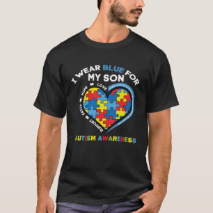 Herz, das ich für meinen Sohn Blau trage, Autismus T-Shirt