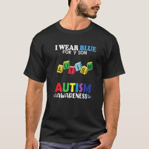 Herz, das ich für meinen Sohn Blau trage Autismus- T-Shirt
