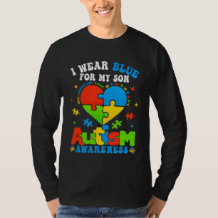 Herz, das ich für meinen Sohn Blau trage Autismus- T-Shirt