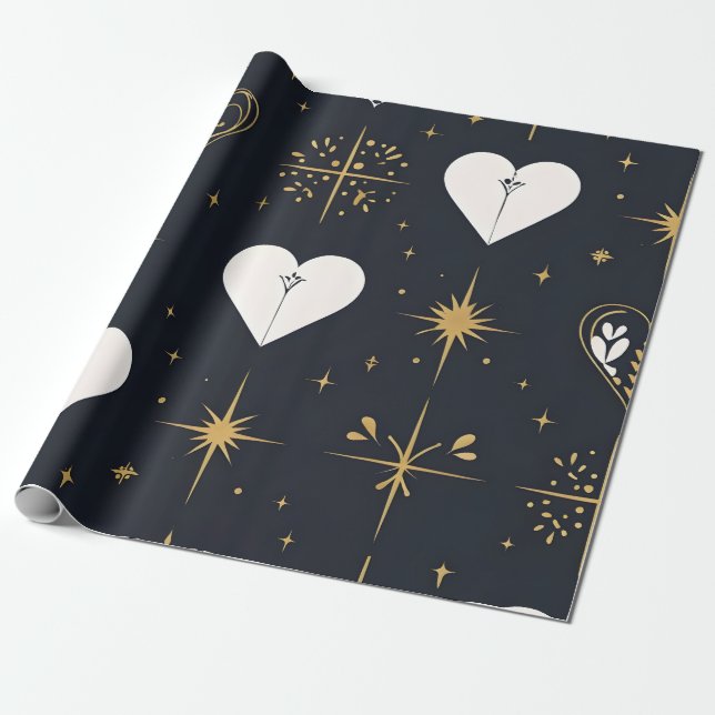 Herz, das Sparkle Geschenkpapier (Ungerollt)