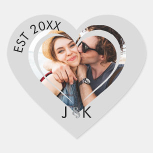 Herz-Dating-Paar-Freundin-Freund-Foto Herz-Aufkleber