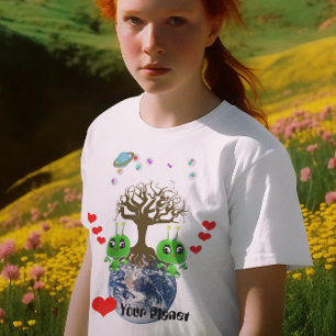Herz deinen Planeten! Alien Gel Babies unterzeichn T-Shirt