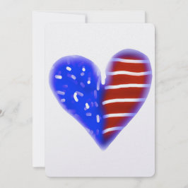 Herz der amerikanischen Flagge Feiertagskarte