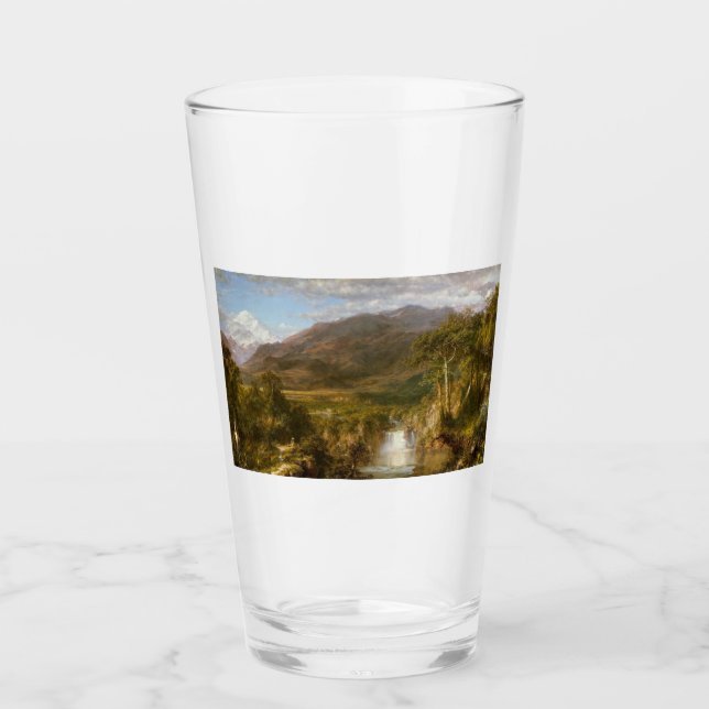 Herz der Anden (südamerikanische Landschaft) Glas (Vorderseite)