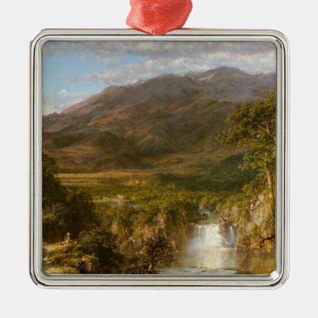 Herz der Anden (südamerikanische Landschaft) Ornament Aus Metall (Vorne)