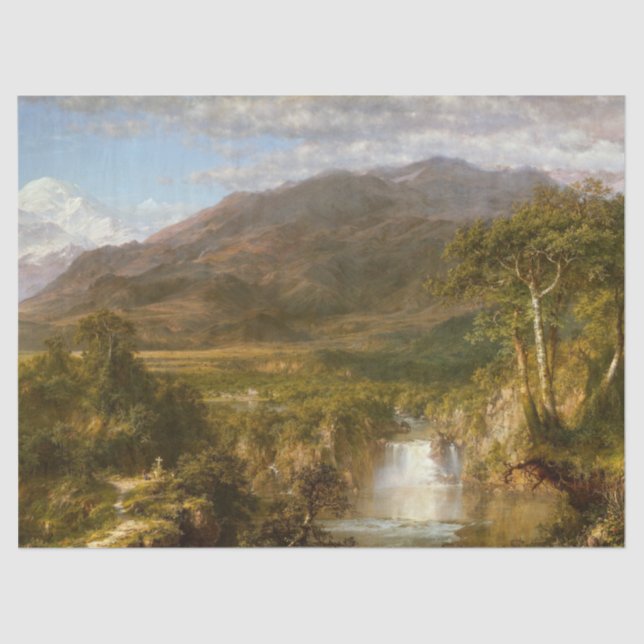 Herz der Anden (südamerikanische Landschaft) Seidenpapier (Vorderseite)