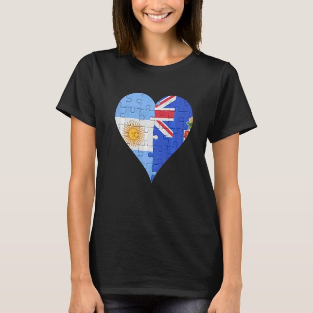 Herz der argentinischen kaiserlichen Flagge T-Shirt (Vorderseite)