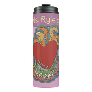 Herz der Beat: Doodles für Musikfans: Rosa Thermosbecher