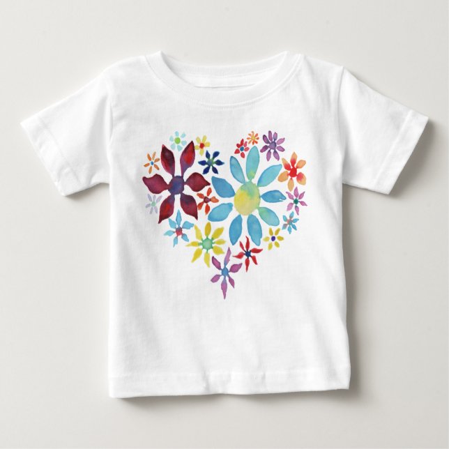 Herz der Blume Baby T-shirt (Vorderseite)