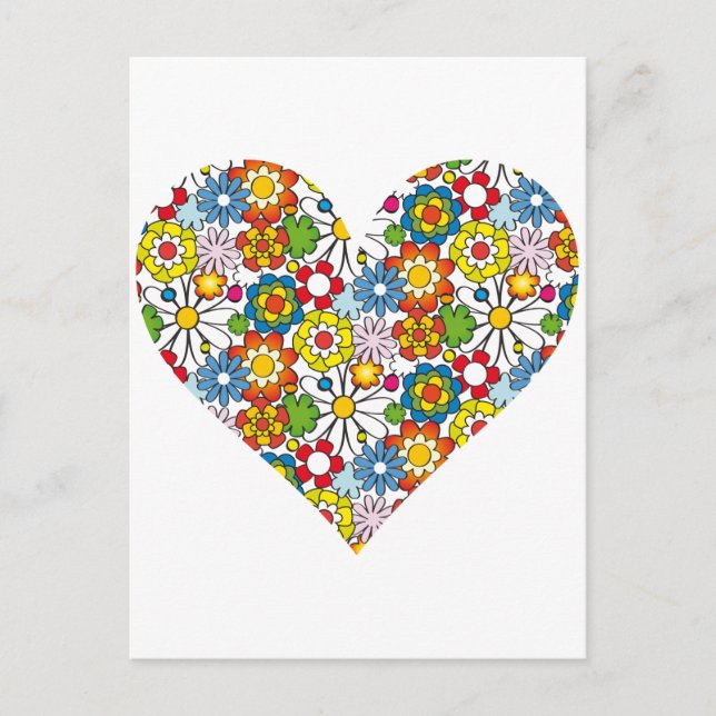 Herz der Blume Postkarte (Vorderseite)