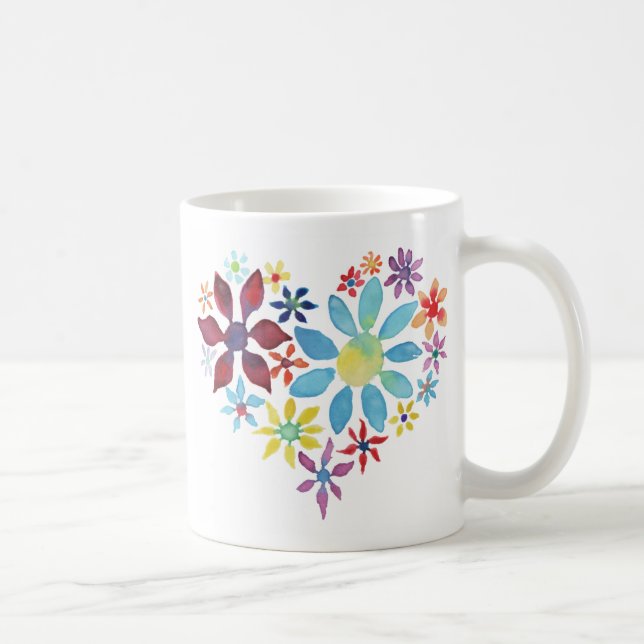 Herz der Blume Tasse (Rechts)