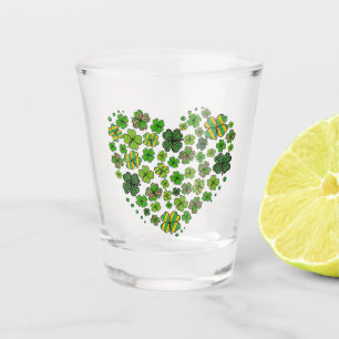 Herz der Clovers Schnapsglas