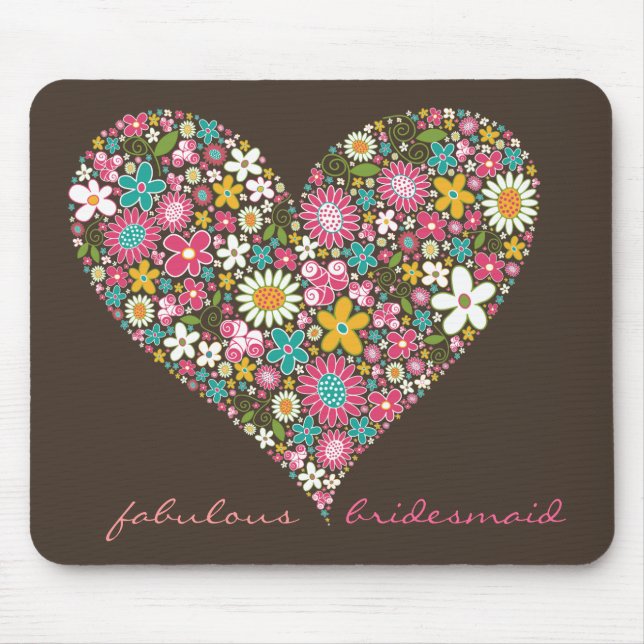 Herz der Frühlings-Blumen-2 * 01% pipe% Wedding Mousepad (Vorne)