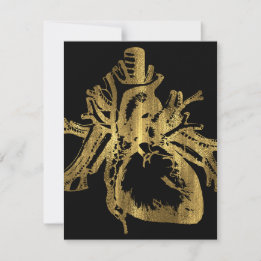 Herz der goldenen Foil Textur Lupercalia Valentine Feiertagskarte