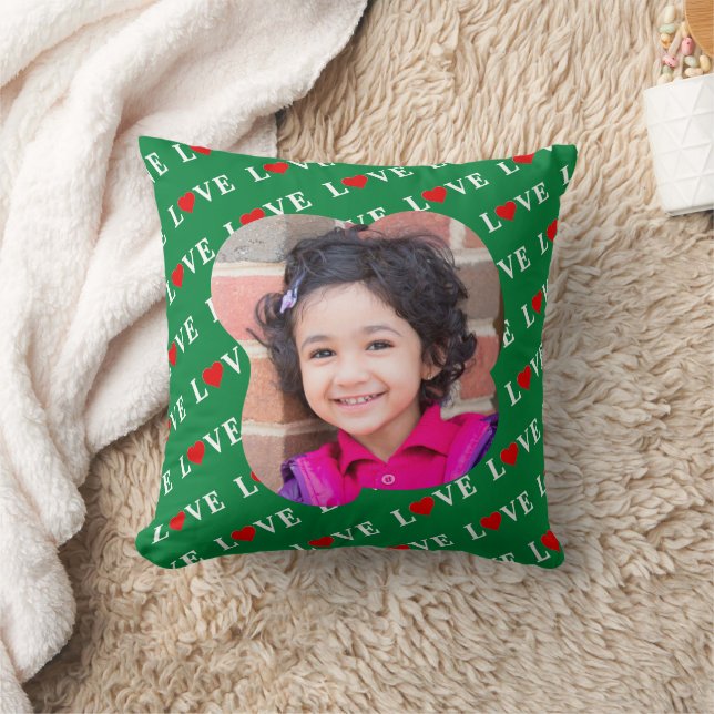 Herz der grünen LIEBE Kissen (Decke)