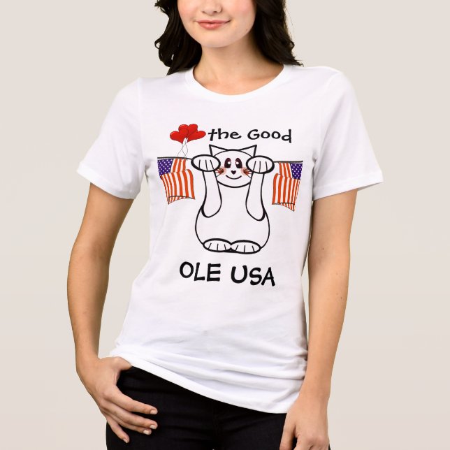 Herz der guten OLE USA Tri-Blend Shirt (Vorderseite)