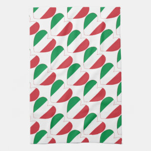 Herz der italienischen Flagge gekachelt Handtuch