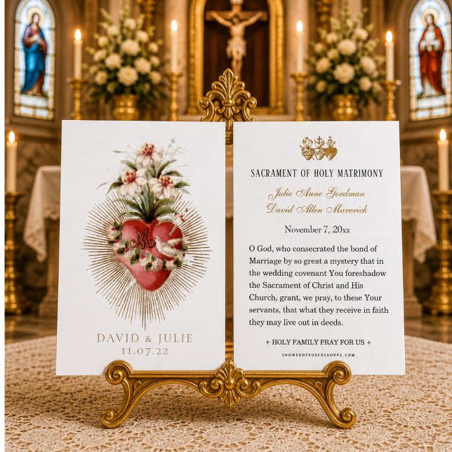 Herz der katholischen Hochzeitskarte (Von Creator hochgeladen)