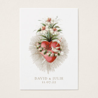 Herz der katholischen Hochzeitskarte