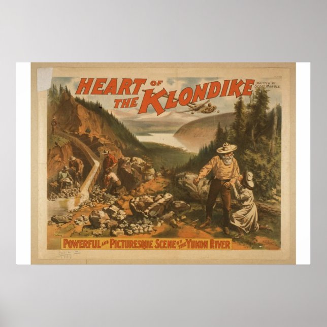 Herz der Klondike, 'Yukon River' Retro Theater Poster (Vorne)