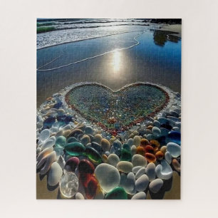 Herz der Küste: Sea Glass Puzzle