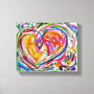 Herz der Leinwand Joy Painting Art Print