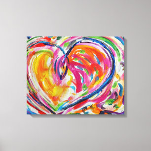 Herz der Leinwand Joy Painting Art Print