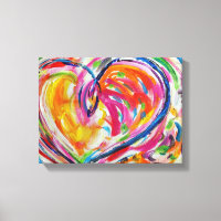 Herz der Leinwand Joy Painting Art Print