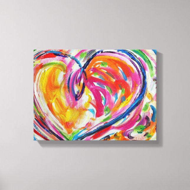 Herz der Leinwand Joy Painting Art Print (Vorderseite)